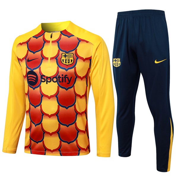 Sudadera De Training Barcelona 2024-25 Amarillo Rojo 3